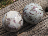 Polished Pink Tourmaline Rubellite Spheres  x 2 From Ambatondrazaka, Madagascar - TopRock