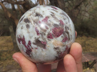 Polished Pink Tourmaline Rubellite Spheres  x 2 From Ambatondrazaka, Madagascar - TopRock