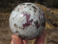 Polished Pink Tourmaline Rubellite Spheres  x 2 From Ambatondrazaka, Madagascar - TopRock