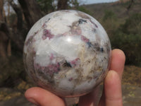 Polished Pink Tourmaline Rubellite Spheres  x 2 From Ambatondrazaka, Madagascar - TopRock