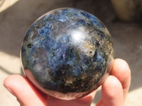 Polished Rare Iolite Spheres x 3 From Ambatofinandrahana, Madagascar