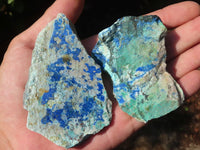 Natural Azurite & Malachite On Dolomite Specimens  x 12 From Kaokoveld, Namibia - Toprock Gemstones and Minerals 