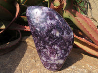 Polished Lepidolite Standing Free Forms x 3 From Zimbabwe - TopRock