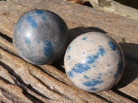 Polished Spotted Blue Spinel Quartz Spheres  x 6 From Madagascar - Toprock Gemstones and Minerals 