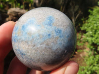 Polished Spotted Blue Spinel Quartz Spheres  x 6 From Madagascar - Toprock Gemstones and Minerals 