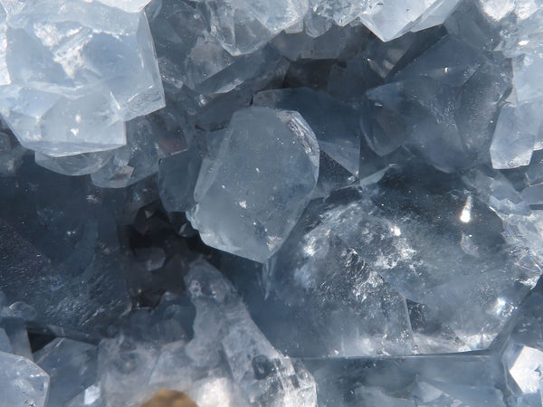 Natural Blue Celestite Geode Specimen With Cubic Crystals (Hole Drilled In Back For Light) x 1 From Sakoany, Madagascar - TopRock