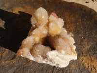 Natural Golden Limonite Spirit Quartz Clusters x 12 From Boekenhouthoek, South Africa