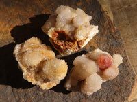 Natural Golden Limonite Spirit Quartz Clusters x 12 From Boekenhouthoek, South Africa