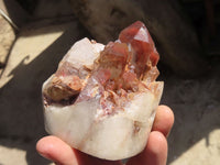 Natural Red Hematoid Quartz Specimens x 2 From Karoi, Zimbabwe