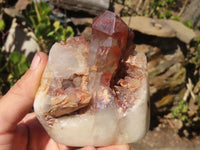 Natural Red Hematoid Quartz Specimens x 2 From Karoi, Zimbabwe