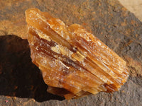 Natural Honey Aragonite Etched & Cobbed Pieces  x 6 From Namibia