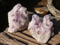 Natural Sugar Amethyst Clusters  x 4 From Solwezi, Zambia - Toprock Gemstones and Minerals 