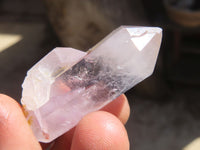 Natural Clear Amethyst & Smokey Brandberg Quartz Crystals x 12 From Brandberg, Namibia