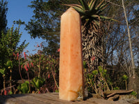 Polished Large Orange Twist Calcite Tower x 1 From Maevantanana, Madagascar