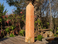 Polished Large Orange Twist Calcite Tower x 1 From Maevantanana, Madagascar