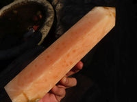 Polished Large Orange Twist Calcite Tower x 1 From Maevantanana, Madagascar