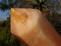 Polished Large Orange Twist Calcite Tower x 1 From Maevantanana, Madagascar