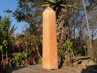 Polished Large Orange Twist Calcite Tower x 1 From Maevantanana, Madagascar