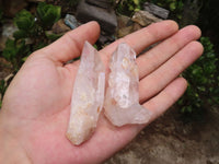 Natural Single Clear Rainbow Quartz Crystals  x 35 From Mpika, Zambia - Toprock Gemstones and Minerals 