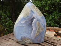 Polished Large Blue Lace Agate Standing Free Form  x 1 From Malawi - TopRock