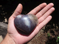 Polished Purple Lepidolite Hearts  x 6 From Madagascar - TopRock