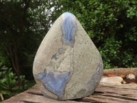 Polished Large Blue Lace Agate Standing Free Form  x 1 From Malawi - TopRock