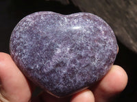 Polished Purple Lepidolite Hearts  x 6 From Madagascar - TopRock