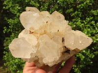 Natural Cascading Clear & White Phantom Smokey Quartz Specimens  x 3 From Luena, Congo - Toprock Gemstones and Minerals 