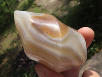 Polished Banded Agate Flame Sculptures  x 6 From Madagascar - TopRock