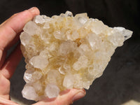 Natural Golden Limonite Quartz Clusters x 4 From Zambia