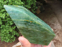 Polished Green Chrysoprase & Jade Points  x 2 From Southern Africa - Toprock Gemstones and Minerals 