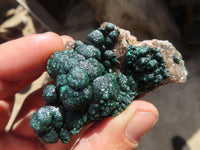 Natural Rare Ball Malachite On Drusy Quartz & Dolomite Specimens x 6 From Congo