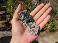 Natural Rare Ball Malachite On Drusy Quartz & Dolomite Specimens x 6 From Congo