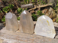 Polished Girasol Pearl Quartz Points x 3 From Ambatondrazaka, Madagascar