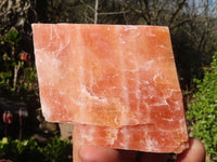 Natural New Sunset Orange Calcite Specimens  x 12 From Spitzkop, Namibia