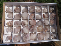 Natural Single Smokey White Hematoid Quartz Crystals  x 35 From Madagascar - TopRock