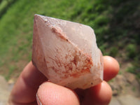 Natural Single Smokey White Hematoid Quartz Crystals  x 35 From Madagascar - TopRock