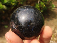 Polished Rare Iolite / Water Sapphire Spheres  x 12 From Madagascar - Toprock Gemstones and Minerals 