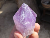 Natural Jacaranda Amethyst Points x 12 From Zambia