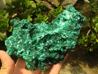 Natural Chatoyant Silky Malachite Specimens  x 2 From Congo - Toprock Gemstones and Minerals 