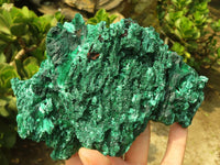 Natural Chatoyant Silky Malachite Specimens  x 2 From Congo - Toprock Gemstones and Minerals 