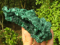 Natural Chatoyant Silky Malachite Specimens  x 2 From Congo - Toprock Gemstones and Minerals 