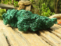 Natural Chatoyant Silky Malachite Specimens  x 2 From Congo - Toprock Gemstones and Minerals 