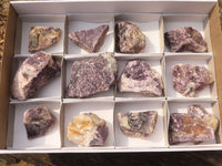 Natural Purple Lepidolite Cobbed Specimens  x 12 From Namibia - Toprock Gemstones and Minerals 