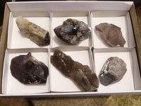 Natural Large Cascading Smokey Quartz Crystals (Self Healed) x 6 From Melanje, Malawi - TopRock