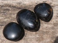 Polished Schorl Black Tourmaline Palm Stones  x 35 From Madagascar - TopRock