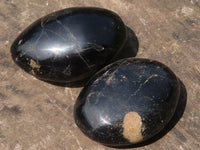 Polished Schorl Black Tourmaline Palm Stones  x 35 From Madagascar - TopRock