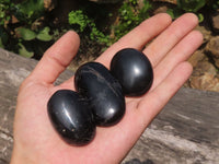 Polished Schorl Black Tourmaline Palm Stones  x 35 From Madagascar - TopRock