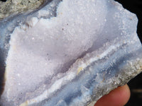 Natural Blue Lace Agate Geode Specimens  x 5 From Nsanje, Malawi