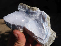 Natural Blue Lace Agate Geode Specimens  x 5 From Nsanje, Malawi